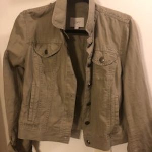 Loft Olive Light Summer Spring Jacket/coat Small